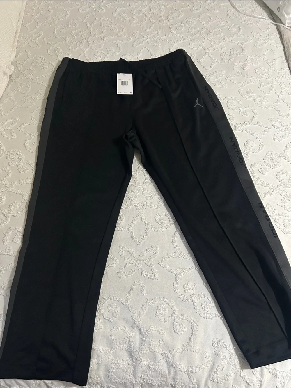 Jordan Black Men's Track Joggers with Side Tape
